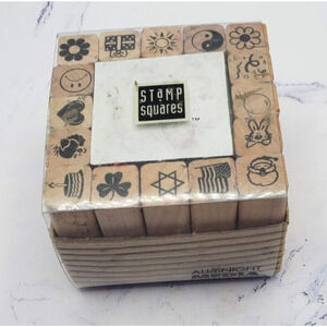All Night Media 2901Q Symbols Set 16 Rubber Stamp Squares Holidays and Symbols